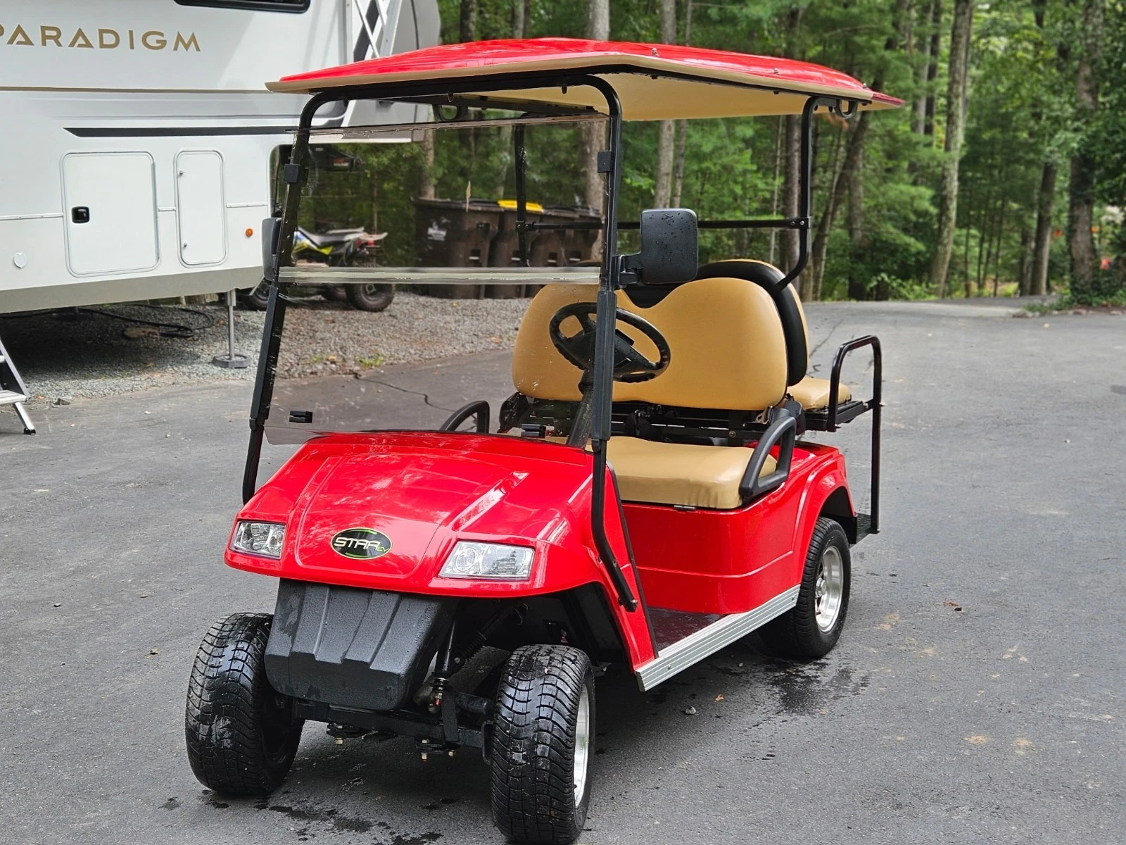 2016 RED 4 SEAT STAR GOLF CART